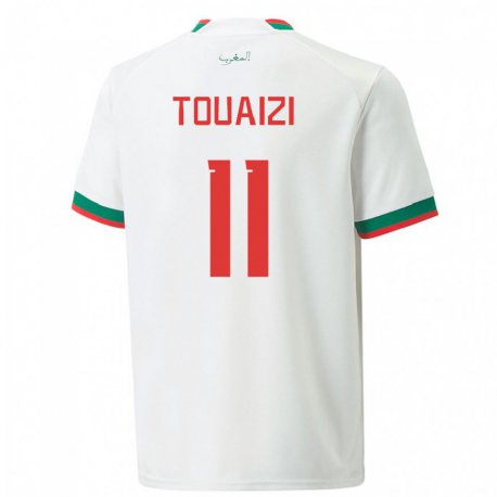 Kandiny Niño Camiseta Marruecos Nabil Touaizi #11 Blanco 2ª Equipación 22-24 La Camisa Chile