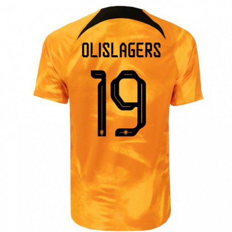 Kandiny Hombre Camiseta Países Bajos Marisa Olislagers #19 Naranja Láser 1ª Equipación 22-24 La Camisa Chile