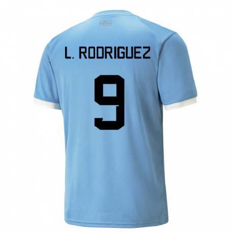 Kandiny Hombre Camiseta Uruguay Luciano Rodriguez #9 Azul 1ª Equipación 22-24 La Camisa Chile