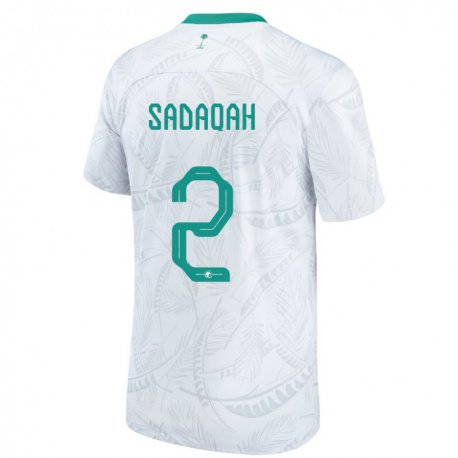 Kandiny Hombre Camiseta Arabia Saudita Bayan Sadaqah #2 Blanco 1ª Equipación 22-24 La Camisa Chile
