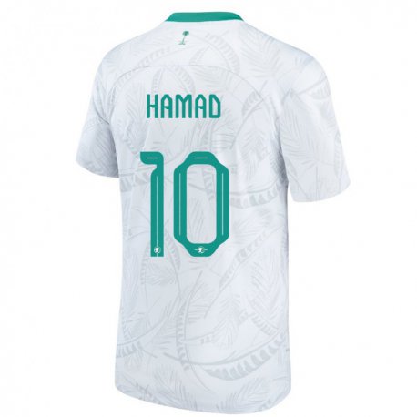 Kandiny Hombre Camiseta Arabia Saudita Sarah Hamad #10 Blanco 1ª Equipación 22-24 La Camisa Chile