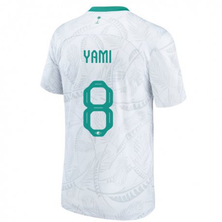 Kandiny Hombre Camiseta Arabia Saudita Riyadh Yami #8 Blanco 1ª Equipación 22-24 La Camisa Chile