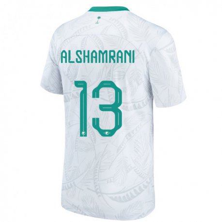 Kandiny Hombre Camiseta Arabia Saudita Farha Alshamrani #13 Blanco 1ª Equipación 22-24 La Camisa Chile