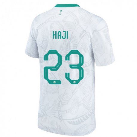 Kandiny Hombre Camiseta Arabia Saudita Talal Haji #23 Blanco 1ª Equipación 22-24 La Camisa Chile
