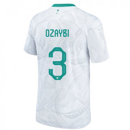 Kandiny Hombre Camiseta Arabia Saudita Raed Ozaybi #3 Blanco 1ª Equipación 22-24 La Camisa Chile