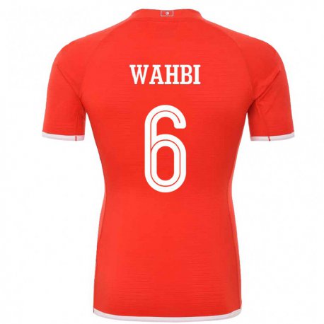 Kandiny Hombre Camiseta Túnez Gaith Wahbi #6 Rojo 1ª Equipación 22-24 La Camisa Chile
