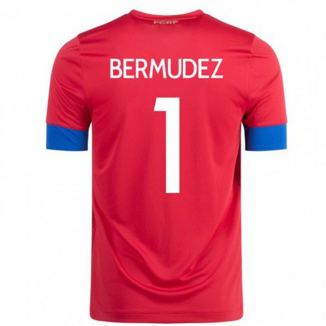 Kandiny Hombre Camiseta Costa Rica Noelia Bermudez #1 Rojo 1ª Equipación 22-24 La Camisa Chile