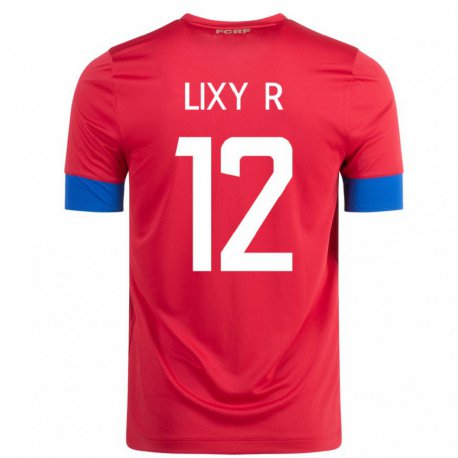 Kandiny Hombre Camiseta Costa Rica Lixy Rodriguez #12 Rojo 1ª Equipación 22-24 La Camisa Chile