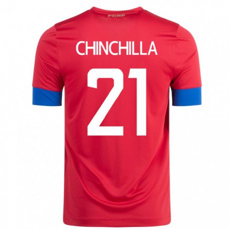 Kandiny Hombre Camiseta Costa Rica Viviana Chinchilla #21 Rojo 1ª Equipación 22-24 La Camisa Chile