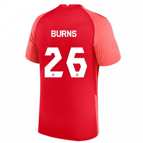Kandiny Hombre Camiseta Canadá Zoe Burns #26 Rojo 1ª Equipación 22-24 La Camisa Chile