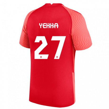 Kandiny Hombre Camiseta Canadá Sura Yekka #27 Rojo 1ª Equipación 22-24 La Camisa Chile
