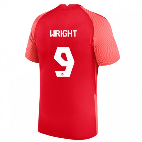 Kandiny Hombre Camiseta Canadá Lowell Wright #9 Rojo 1ª Equipación 22-24 La Camisa Chile