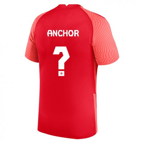 Kandiny Hombre Camiseta Canadá Max Anchor #0 Rojo 1ª Equipación 22-24 La Camisa Chile