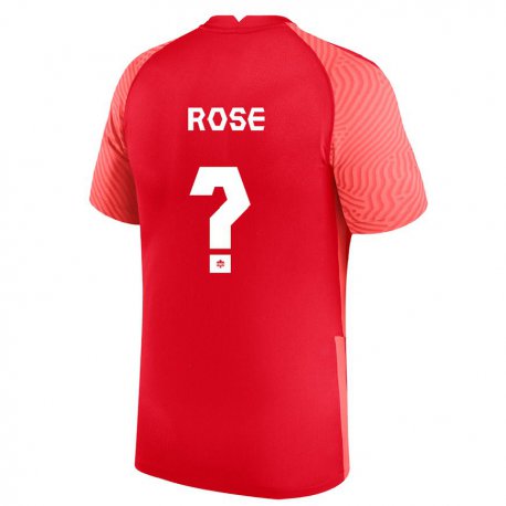 Kandiny Hombre Camiseta Canadá Federico Rose #0 Rojo 1ª Equipación 22-24 La Camisa Chile