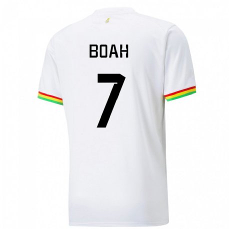 Kandiny Hombre Camiseta Ghana Collins Boah #7 Blanco 1ª Equipación 22-24 La Camisa Chile
