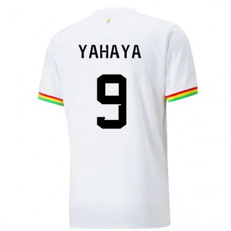 Kandiny Hombre Camiseta Ghana Mohammed Yahaya #9 Blanco 1ª Equipación 22-24 La Camisa Chile