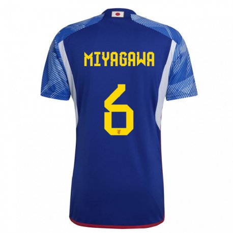 Kandiny Hombre Camiseta Japón Asato Miyagawa #6 Azul Real 1ª Equipación 22-24 La Camisa Chile