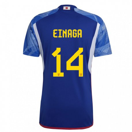Kandiny Hombre Camiseta Japón Takatora Einaga #14 Azul Real 1ª Equipación 22-24 La Camisa Chile