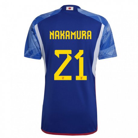 Kandiny Hombre Camiseta Japón Jiro Nakamura #21 Azul Real 1ª Equipación 22-24 La Camisa Chile