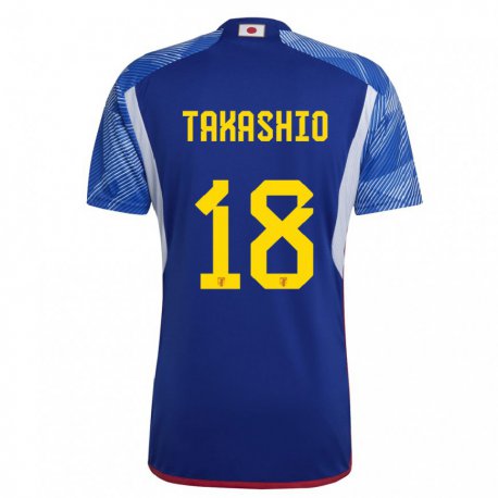 Kandiny Hombre Camiseta Japón Hayase Takashio #18 Azul Real 1ª Equipación 22-24 La Camisa Chile