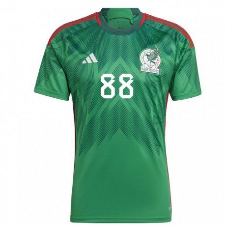 Kandiny Hombre Camiseta México Maricarmen Reyes #88 Verde 1ª Equipación 22-24 La Camisa Chile