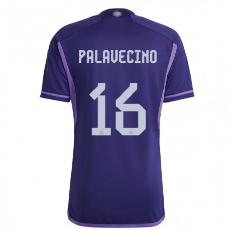Kandiny Hombre Camiseta Argentina Nicolas Palavecino #16 Morado 2ª Equipación 22-24 La Camisa Chile