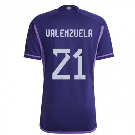 Kandiny Hombre Camiseta Argentina Fernando Valenzuela #21 Morado 2ª Equipación 22-24 La Camisa Chile