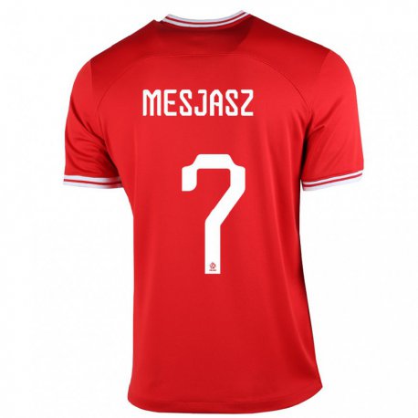 Kandiny Hombre Camiseta Polonia Malgorzata Mesjasz #7 Rojo 2ª Equipación 22-24 La Camisa Chile