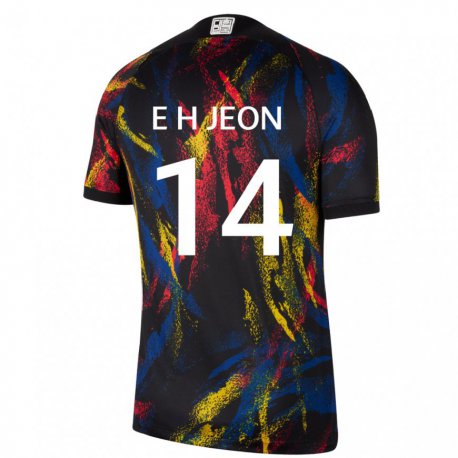 Kandiny Hombre Camiseta Corea Del Sur Jeon Eun Ha #14 Multicolor 2ª Equipación 22-24 La Camisa Chile