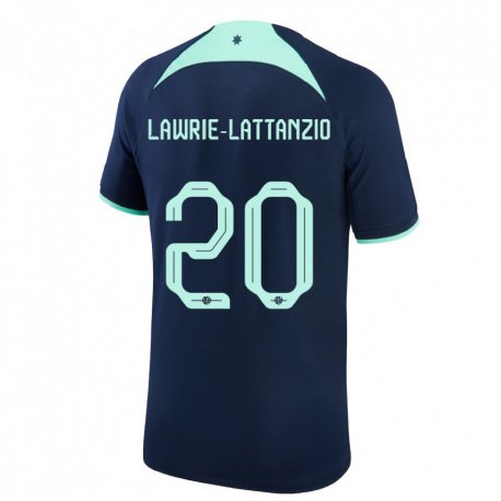 Kandiny Hombre Camiseta Australia Luis Lawrie Lattanzio #20 Azul Oscuro 2ª Equipación 22-24 La Camisa Chile