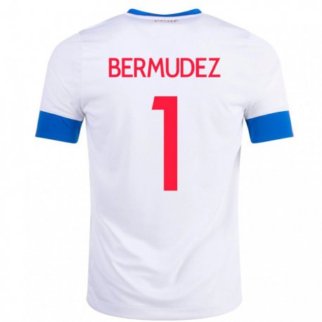 Kandiny Hombre Camiseta Costa Rica Noelia Bermudez #1 Blanco 2ª Equipación 22-24 La Camisa Chile
