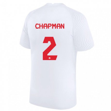 Kandiny Hombre Camiseta Canadá Allysha Chapman #2 Blanco 2ª Equipación 22-24 La Camisa Chile
