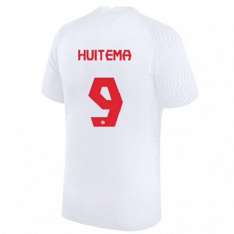 Kandiny Hombre Camiseta Canadá Jordyn Huitema #9 Blanco 2ª Equipación 22-24 La Camisa Chile
