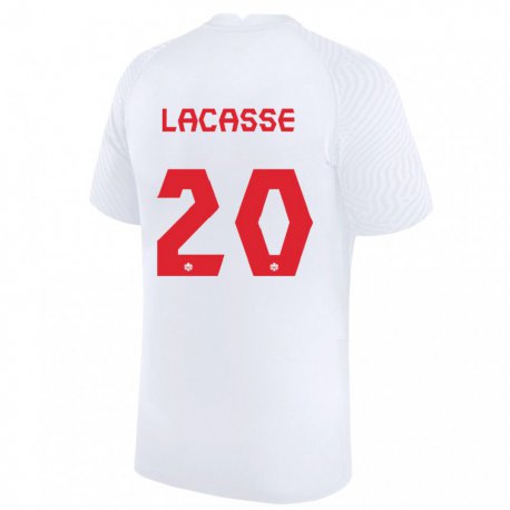 Kandiny Hombre Camiseta Canadá Cloe Lacasse #20 Blanco 2ª Equipación 22-24 La Camisa Chile