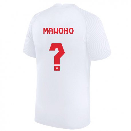 Kandiny Hombre Camiseta Canadá Kundai Mawoko #0 Blanco 2ª Equipación 22-24 La Camisa Chile
