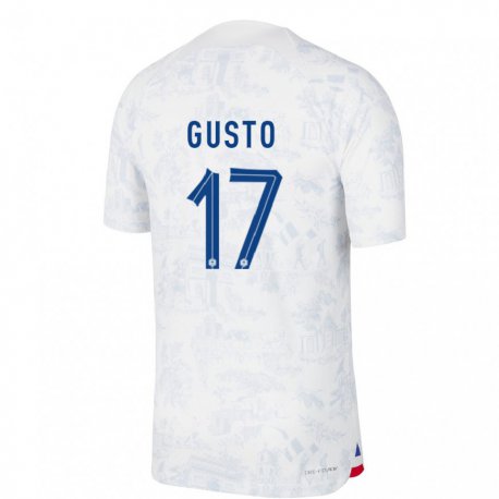 Kandiny Hombre Camiseta Francia Malo Gusto #17 Blanco Azul 2ª Equipación 22-24 La Camisa Chile