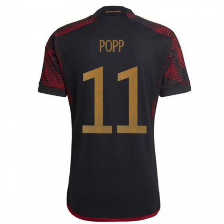 Kandiny Hombre Camiseta Alemania Alexandra Popp #11 Granate Negro 2ª Equipación 22-24 La Camisa Chile