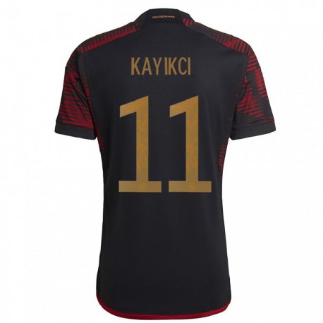 Kandiny Hombre Camiseta Alemania Hasret Kayikci #11 Granate Negro 2ª Equipación 22-24 La Camisa Chile