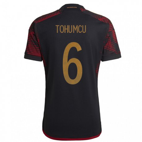Kandiny Hombre Camiseta Alemania Umut Tohumcu #6 Granate Negro 2ª Equipación 22-24 La Camisa Chile
