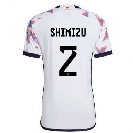 Kandiny Hombre Camiseta Japón Risa Shimizu #2 Blanco 2ª Equipación 22-24 La Camisa Chile