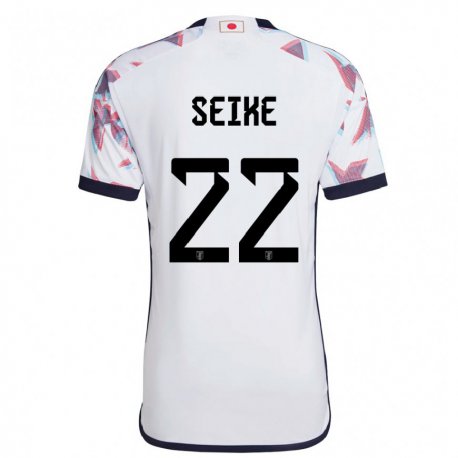 Kandiny Hombre Camiseta Japón Kiko Seike #22 Blanco 2ª Equipación 22-24 La Camisa Chile