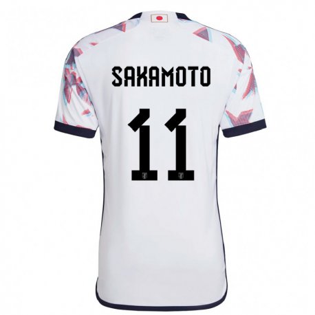 Kandiny Hombre Camiseta Japón Isa Sakamoto #11 Blanco 2ª Equipación 22-24 La Camisa Chile