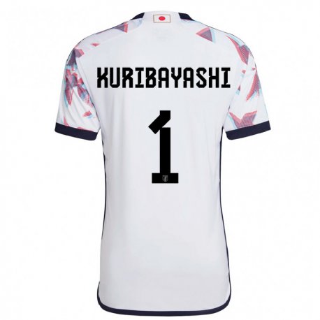 Kandiny Hombre Camiseta Japón Hayato Kuribayashi #1 Blanco 2ª Equipación 22-24 La Camisa Chile