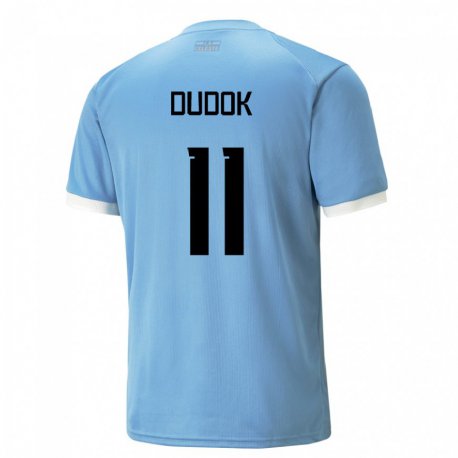 Kandiny Mujer Camiseta Uruguay Rodrigo Dudok #11 Azul 1ª Equipación 22-24 La Camisa Chile