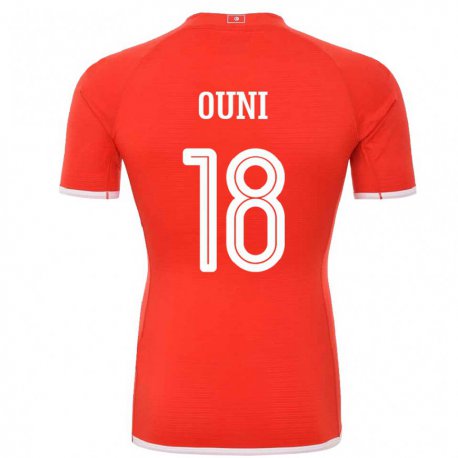 Kandiny Mujer Camiseta Túnez Samia Ouni #18 Rojo 1ª Equipación 22-24 La Camisa Chile