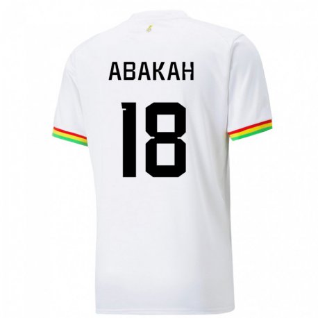 Kandiny Mujer Camiseta Ghana Philomena Abakah #18 Blanco 1ª Equipación 22-24 La Camisa Chile