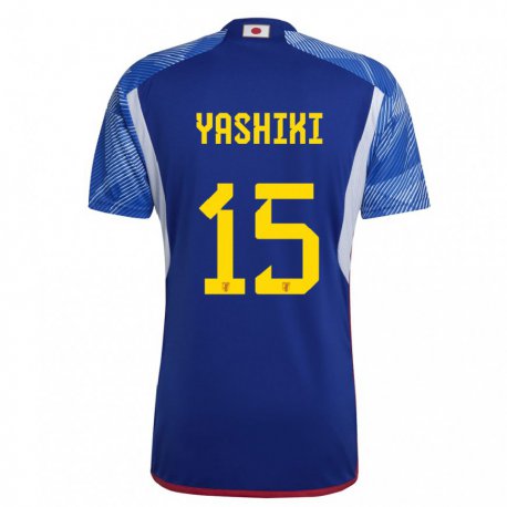 Kandiny Mujer Camiseta Japón Yusei Yashiki #15 Azul Real 1ª Equipación 22-24 La Camisa Chile