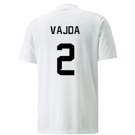 Kandiny Mujer Camiseta Serbia Orsoja Vajda #2 Blanco 2ª Equipación 22-24 La Camisa Chile