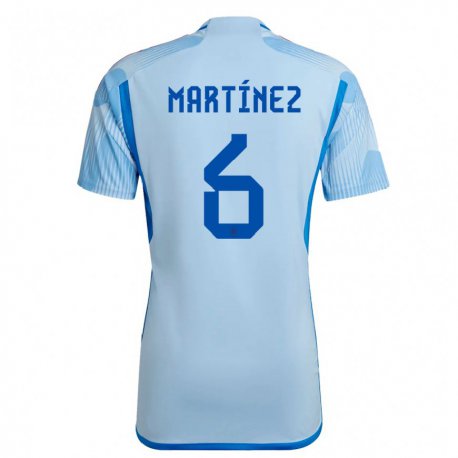 Kandiny Mujer Camiseta España Roger Martinez #6 Cielo Azul 2ª Equipación 22-24 La Camisa Chile