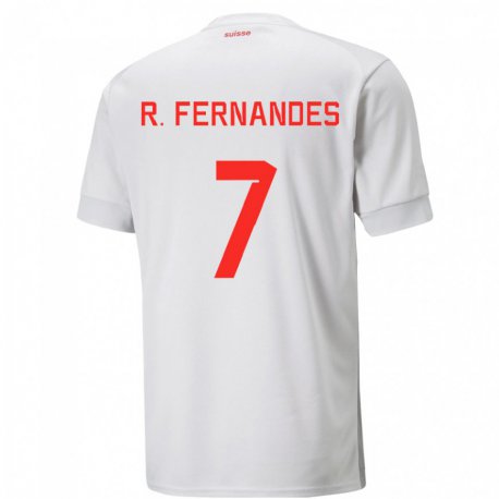 Kandiny Mujer Camiseta Suiza Ronaldo Dantas Fernandes #7 Blanco 2ª Equipación 22-24 La Camisa Chile